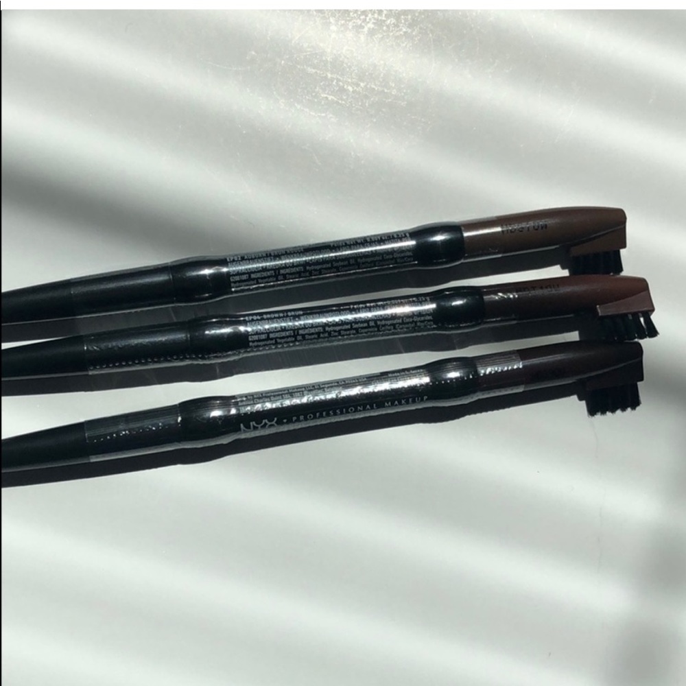 8 nyx dark brown eyebrow pencils